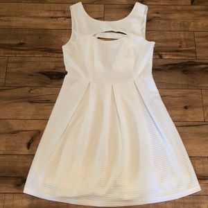 NWT Fit & Flare White Dress with Cut-Out Detail